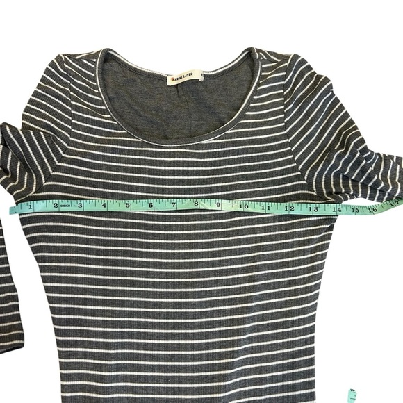 Marine Layer Longsleeve Lexi Midi Dress in Grey/White Stripe size XS bodycon - Picture 6 of 7